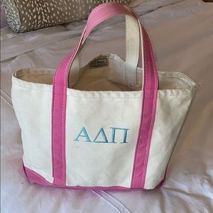ADPi LL Bean boat and tote bag